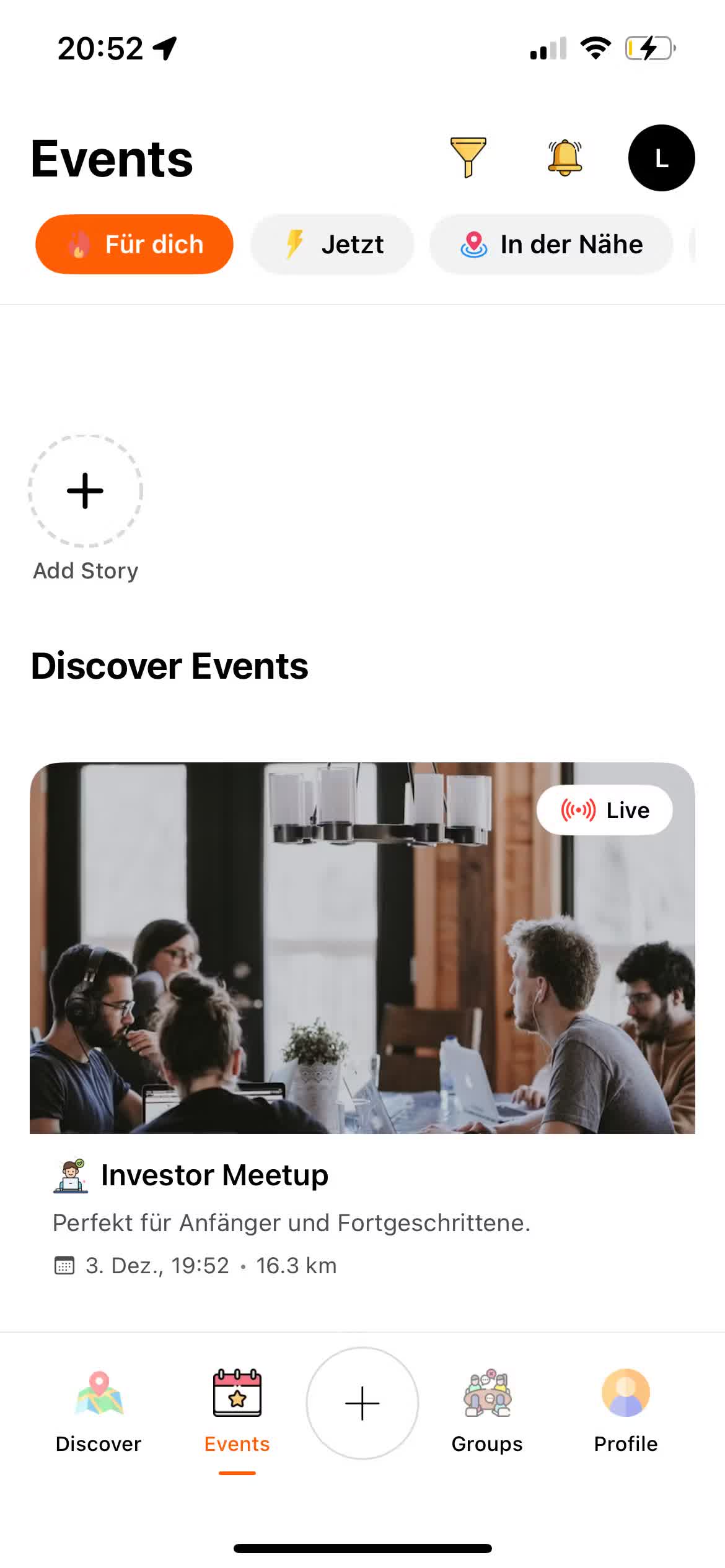 gathered App - Events in Frankfurt entdecken und teilnehmen