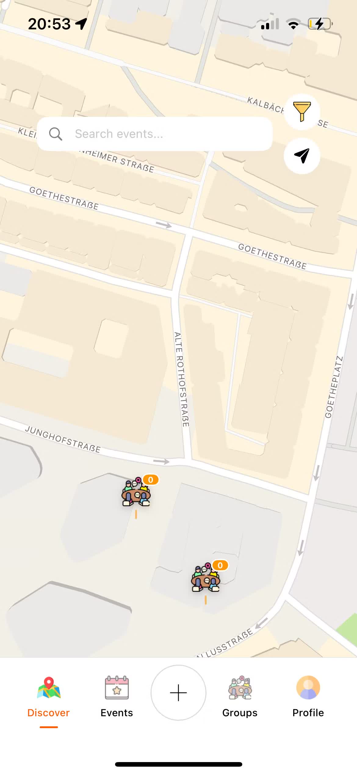 Frankfurt Karte mit Events und Aktivitäten in deiner Nähe